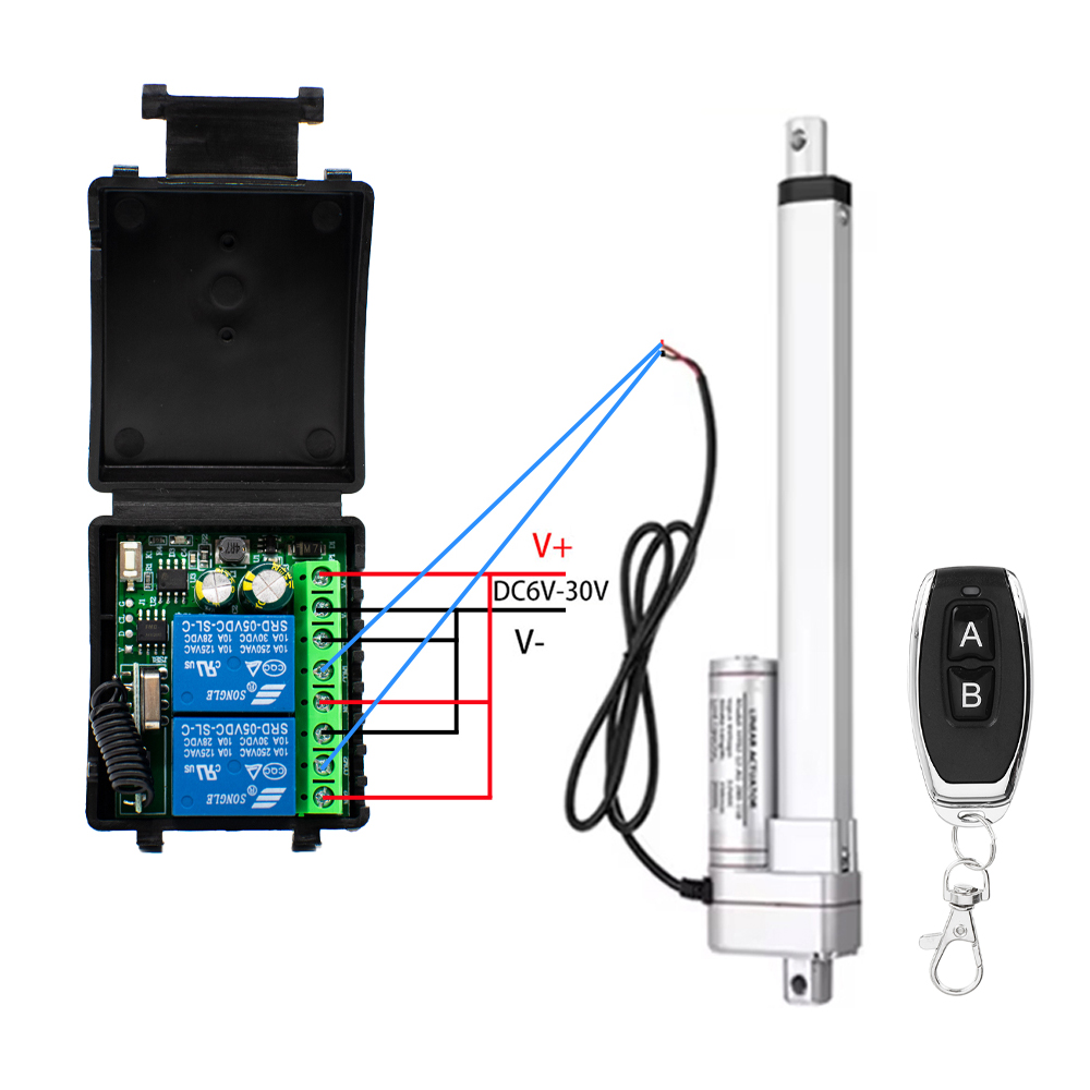 433Mhz Receiver Module - 12V 24V 433Mhz RF Actuator Motor