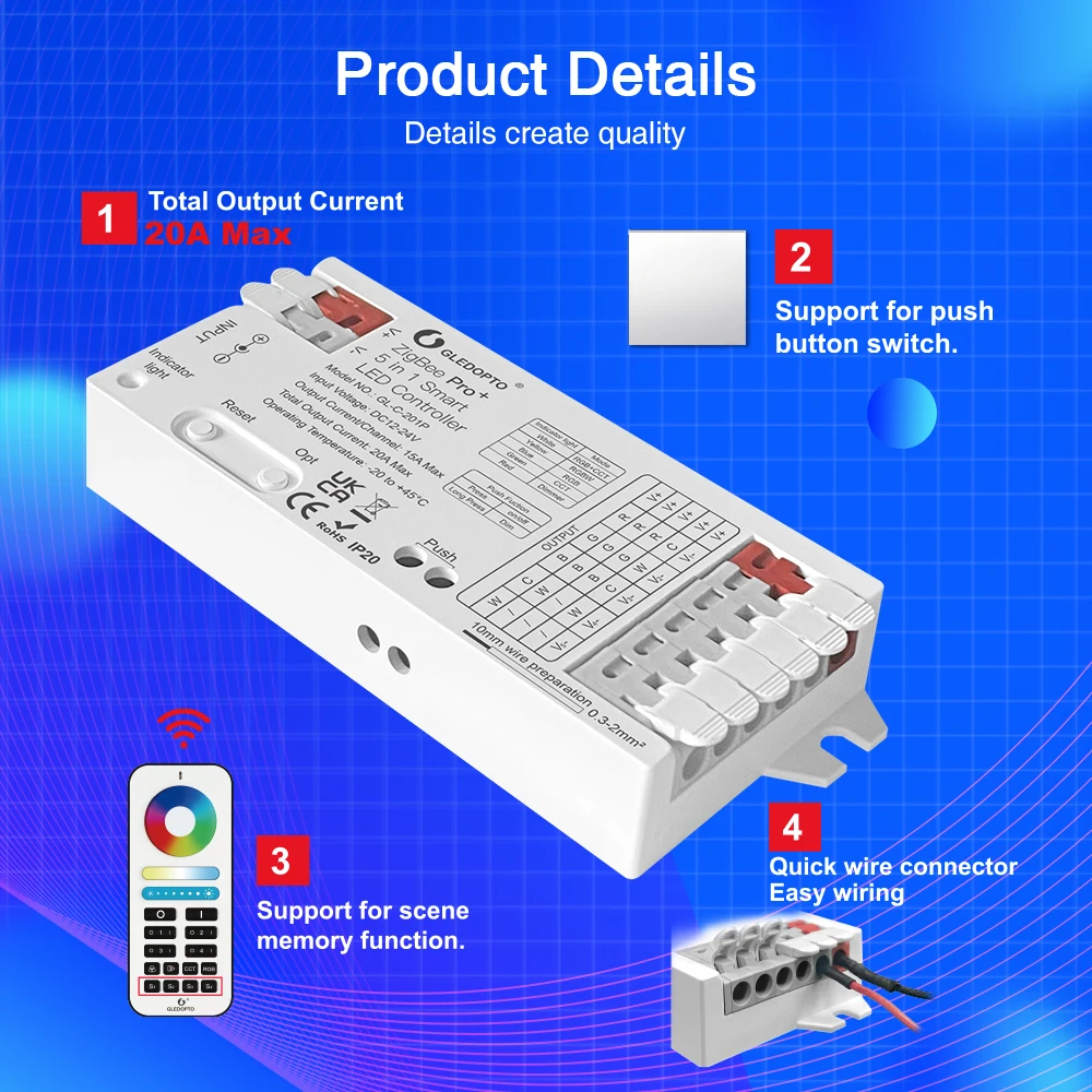 GLEDOPTO ZigBee 3.0 Pro+ 3 in  - огляд і ціна Zigbee Coordinator Stick
